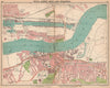 LONDON E. Royal Albert Dock Woolwich Plumstead Charlton Beckton 1913 old map