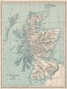SCOTLAND IN 1285. showing regions & towns 1907 old antique map plan chart