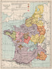 FRANCE IN 1461. Burgundy Bourbon Orleans Brittany Anjou Berry 1907 old map