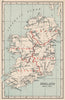 IRELAND IN 1500. Showing clan names kingdoms 