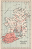 IRELAND IN 1570. Showing Kingdoms/influence of Desmond & Ormonde family 1907 map