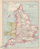 ENGLAND & WALES 1660-1892. Counties & towns 1907 old antique map plan chart