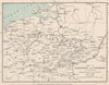 BELGIUM. Flanders & Brabant. Campaigns of William III 1690-1696 1907 old map