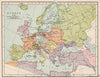 EUROPE IN 1730. Holy Roman Empire. Poland Lithuania. Ottoman Empire 1907 map