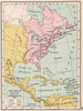 NORTH AMERICA & CARIBBEAN IN 1763. French British Spanish Dutch. SMALL 1907 map