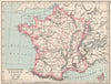 FRANCE. France in provinces 1769-1789 1907 old antique vintage map plan chart