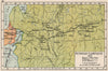 NAPOLEON. Russian Campaign 1812. March to Moscow Москва. SMALL. 1907 old map