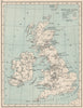 BRITISH ISLES INDUSTRIES. coal fields products metals manufactures 1907 map