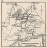 BATTLE OF WATERLOO. Campaign map. War of Seventh Coalition. SMALL 1907 old