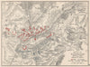 BATTLE OF WATERLOO. 18th June 1815 morning of battle 1907 old antique map