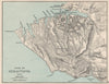 CRIMEAN WAR. Siege of Sevastopol 1854-5. English & French attacks 1907 old map