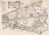 OLD CHELSEA. Map based on Hamilton's 1664 survey. SMALL 1900 antique