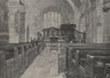 CHELSEA. The old Church, The Nave and Chancel. SMALL 1900 antique print
