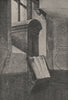 CHELSEA. The old Church, The Chained Books. SMALL 1900 antique print