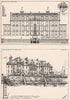 CHELSEA. Lindsey House, 100 Cheyne Walk in 1752 & 1888. SMALL 1900 old print
