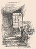 CHELSEA. Staircase, Carlyle's House, 24 Cheyne Row. SMALL 1900 old print