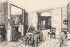 CHELSEA. Carlyle's House, 24 Cheyne Row ground floor rooms (1857) . SMALL 1900