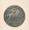 ENGLISH SEALS. Great Seal of King Edward VII (Reverse)  1907 old antique print