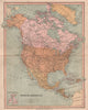 NORTH AMERICA. Shows Mosquito Coast & oversized Wrangel Island. COLLINS 1880 map