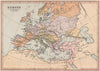 6TH CENTURY EUROPE. Visigoths Saxons Franks Ostrogoths &c. COLLINS 1880 map