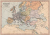 9C EUROPE. Empires Charlemagne Istanbul Emirate Cordoba. COLLINS 1880 old map