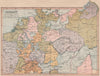 GERMANY. From the Reformation to the end of the 30 years war. COLLINS 1880 map