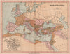ROMAN EMPIRE. Showing provinces. COLLINS 1880 old antique map plan chart