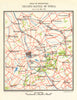 WW1 WESTERN FRONT. Second battle of Ypres, April-May 1915. Allied front 1928 map