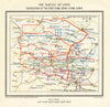 WW1 WESTERN FRONT.The Battle of Loos,1915.First wing,Royal Flying Corps 1928 map