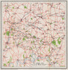 WW1 WESTERN FRONT. The Somme Area. Front line July-November 1916 1928 old map