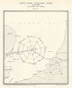 FIRST WORLD WAR. N.Hinder flying boat patrol spiderweb 1917. Felixstowe 1934 map