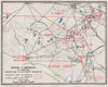 WW1 WESTERN FRONT. Battle of Messines June 1917. Royal Flying Corps 1934 map