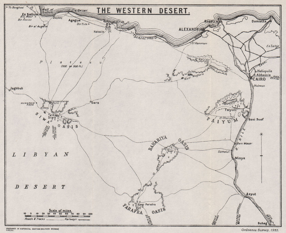 FIRST WORLD WAR. The Western Desert. Egypt 1935 old vintage map plan chart