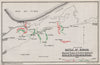 FIRST WORLD WAR. Battle of Romani. Egypt. British & Turkish positions 1935 map