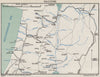 FIRST WORLD WAR. Palestine. Railways communications. Jaffa Jerusalem 1937 map