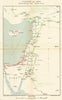 FIRST WORLD WAR.Palestine & Syria railways.British(Red)Turkish(Green) 1937 map