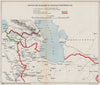 FIRST WORLD WAR. Operation Dunsterforce, 1918. Azerbaijan 1937 old vintage map