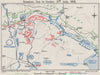 WW 1. Macedonian front. July 1918. Thessaloniki. French British Greeks 1937 map