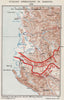 FIRST WORLD WAR. Italian XVI Corps operations in Albania, 1918 1937 old map