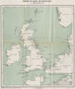 FIRST WORLD WAR. Sphere of Naval Air operations in home waters, 1918 1937 map