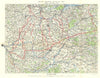 FIRST WORLD WAR. British offensive south of Lens, August-November 1918 1937 map
