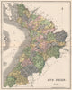 AYRSHIRE. Antique county map. Parishes. Ayr Kilmarnock. Scotland. LIZARS 1885