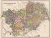 BERWICKSHIRE. Shows Berwick-on-Tweed as Scottish.County map.Parishes.LIZARS 1885