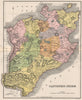 CAITHNESS-SHIRE. Antique county map. Wick Thurso Scotland. Parishes. LIZARS 1885