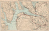 CLYDE ESTUARY. Glasgow Greenock Dumbarton. Scotland. BARTHOLOMEW 1885 old map