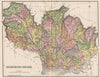 DUMFRIESSHIRE. Antique county map. Parishes. Gretna. Scotland. LIZARS 1885