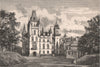 SUTHERLANDSHIRE. Dunrobin Castle. Scotland 1885 old antique print picture