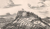 EDINBURGH CASTLE. View in 1715, from the North-East. Scotland 1885 old print