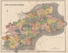 FIFESHIRE & KINROSS-SHIRE.County map.Dunfermline St Andrews.Parishes.LIZARS 1885