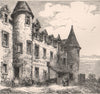 GLASGOW. Part of the Quadrangle, Old College. Scotland 1885 antique print